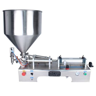 Verpakkingssoort Stand-up pouch 110V semi-automatische kleine zuigerpasta vulmachine