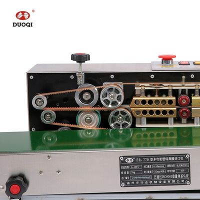 Elektrische continue bandverzegelmachine volledig automatisch DUOQI FR-770