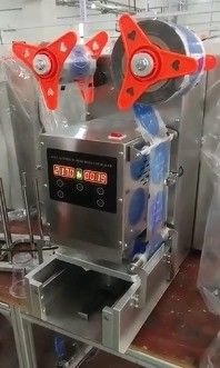 110V fastfood tray sealer voor yoghurt kopjes en aluminium folie handmatige verzegelmachine