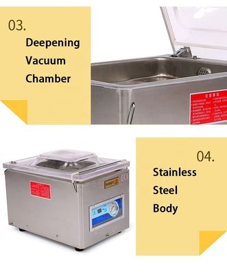 Geautomatiseerde voedingsvacuümverpakkingsmachine vlees vis en kip DZ-260 kamer vacuümverzegel
