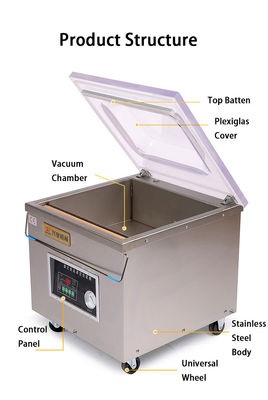 DZ-350 Desktop Double Chamber Vacuum Packer voor auto-verpakkingszakken en durianverpakkingen