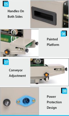 Tabel Fr 900 Continuous Band Sealer voor ijzerproducten en aluminiumfolie